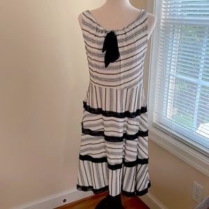 Anthropologie (Eva Franco) navy/ivory dress, size 8